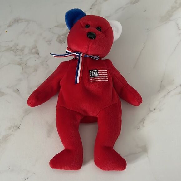 Ty Beanie Baby AMERICA Red Cross EUC - Picture 2 of 4
